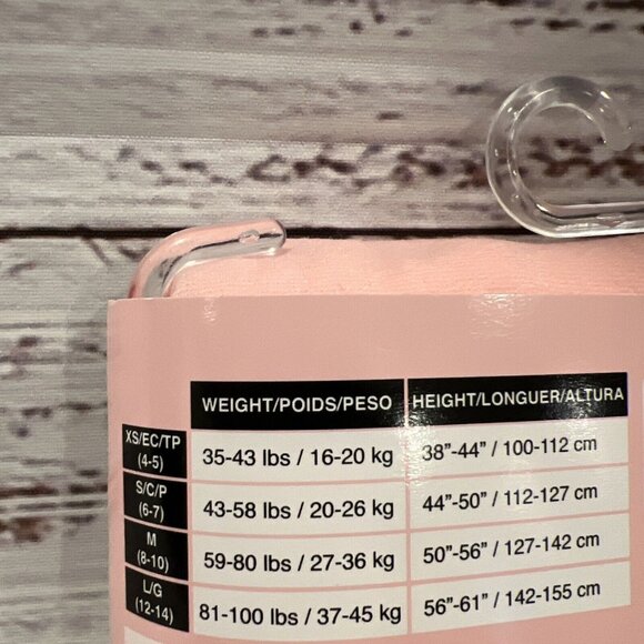 2 Girls Moret Kids Footed Tights Size S Small (6/7) 1 Pink 1 Black NEW - Picture 3 of 6